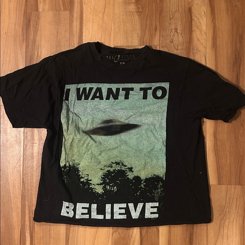 Black UFO Graphic T-Shirt